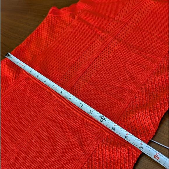 House Of Harlow Orange Red High Neck Crochet Sleeveless Maxi Midi Dress, size L - Picture 7 of 11